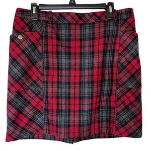 Eddie Bauer vintage women’s wool blend plaid skirt size 12